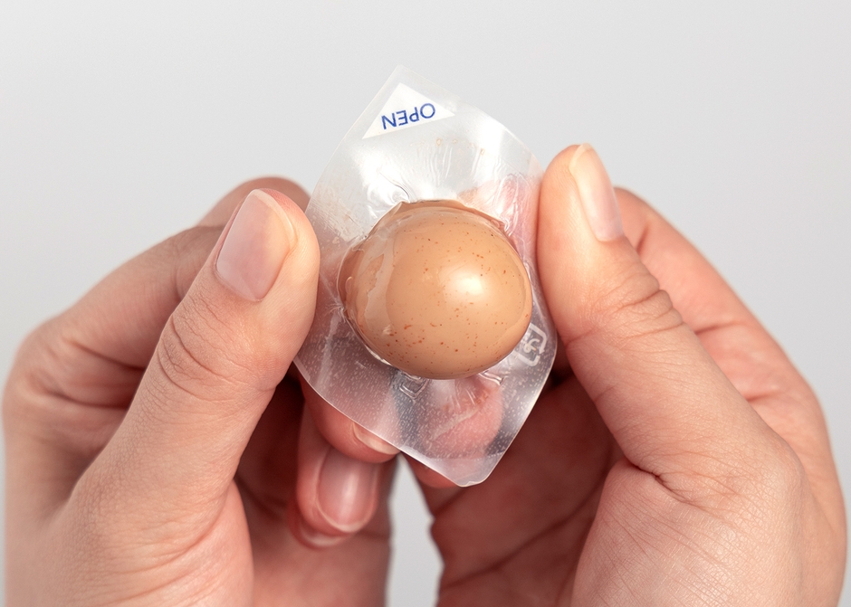 明太子味のうずらのたまご めんたま(個包装パッケージ)