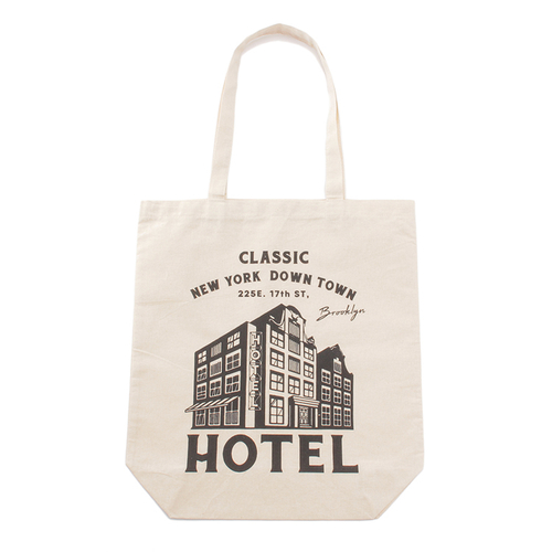 「ショッピングバッグ Hotel」ヴィンテージ感のあるニューヨークのホテルをイメージしたデザイン。