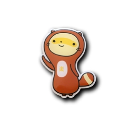 「マスコットキャラクター“ぽんぽこちゃん”ピンバッチ」 信楽町観光協会 様