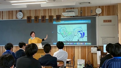 福井県立敦賀工業高校「地域探究授業」に お絵かきクリエイター(R)が講師として登壇