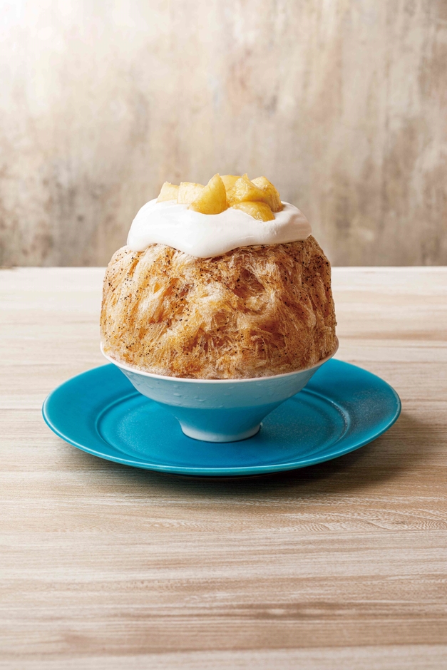 和紅茶と桃かき氷