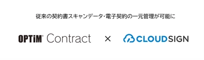 AIを活用した契約書管理サービス「OPTiM Contract」、 「クラウドサイン」との連携開始を発表