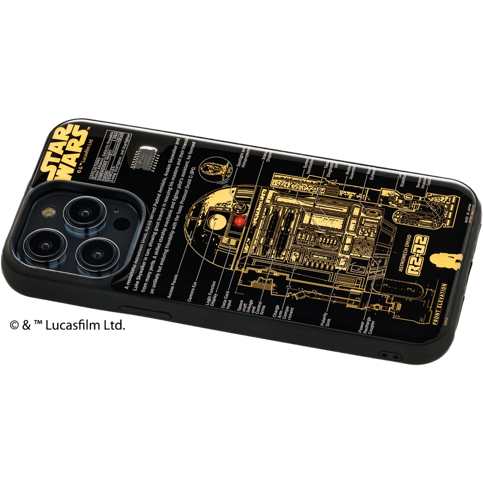 FLASH R2-D2 基板アート iPhone 14Pro Maxケース　ななめ