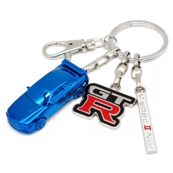 青色の輝き、日産スカイライン GT-R (BNR34) キーリング BLUE EDITION、Amazonで予約販売開始！