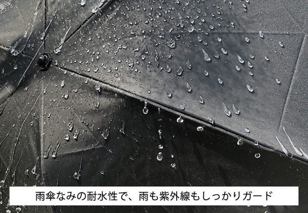 雨傘なみの耐水性