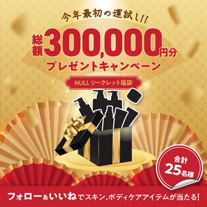 【総額300,000円分プレゼント！NULL シークレット福袋キャンペーン】2025年1月10日まで開催