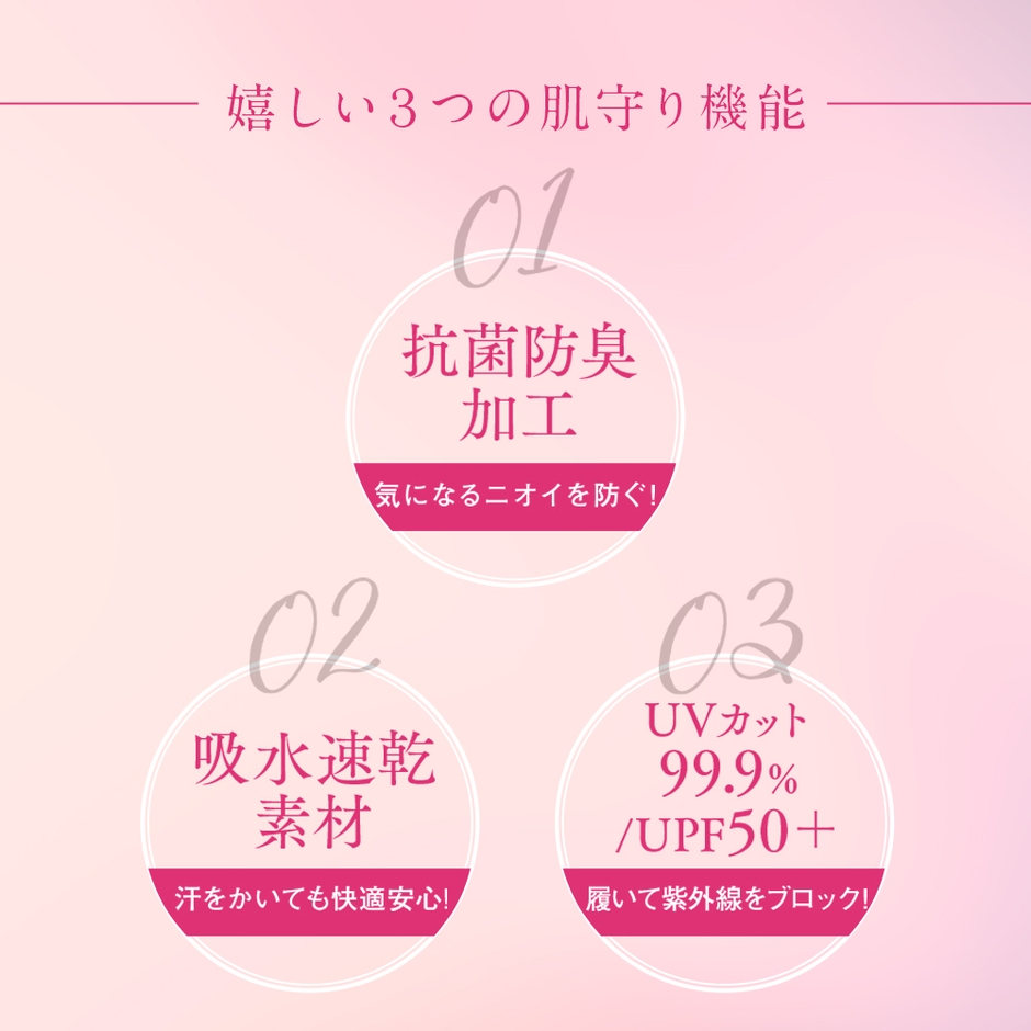 嬉しい3つの肌守り機能