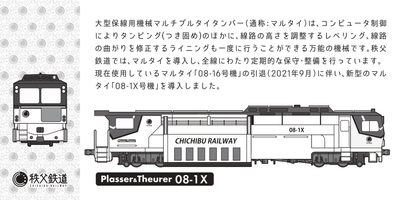 記念乗車券(08-1X号機)　乗車券(裏)イメージ