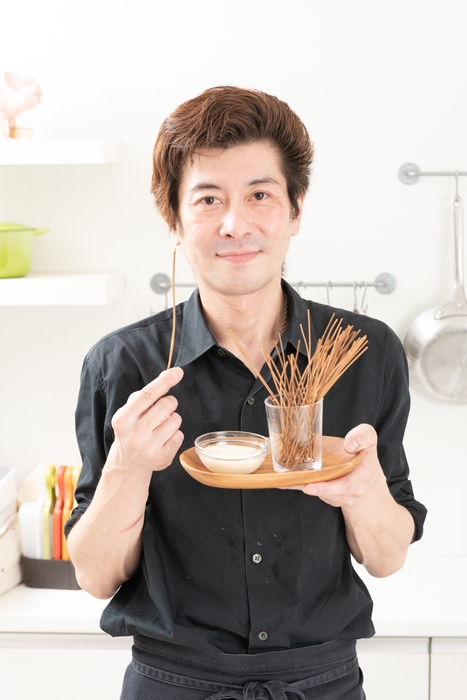 白だしクリームチーズディップと揚げそば