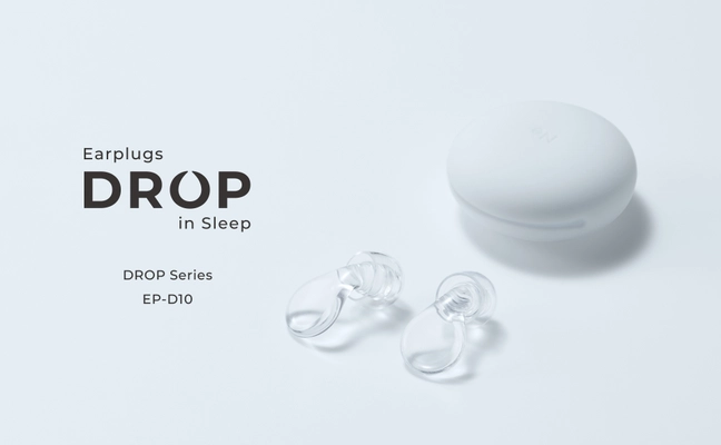 水のような透明感とやさしい装着感　 睡眠用イヤープラグ(耳栓)「DROP in Sleep」を 6月27日に発売！