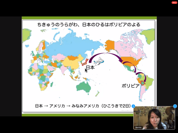 「リモート海外旅行」第1弾（ボリビア・アマゾン地域編）の様子