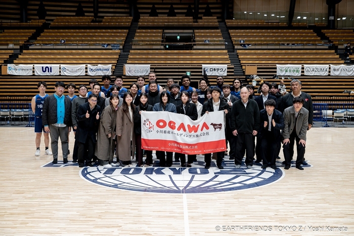 試合観戦後の記念写真