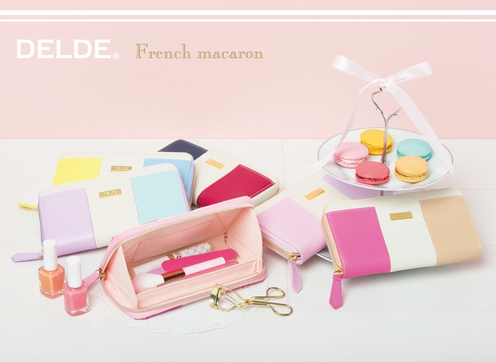 DELDE フラットポーチ French macaron