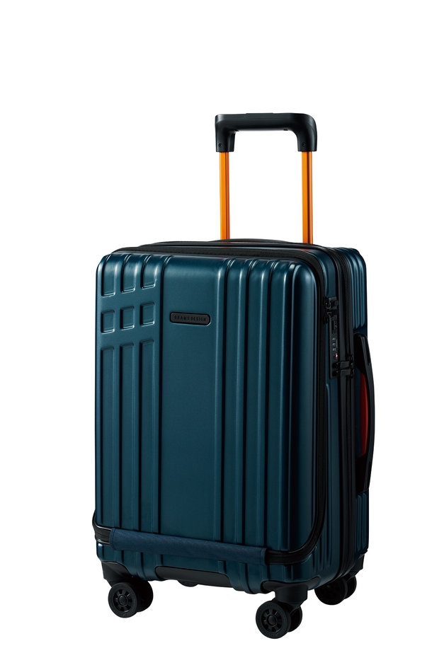 『BEAMS DESIGN』オリジナルスーツケース フロントオープンスタイル 34L ネイビー