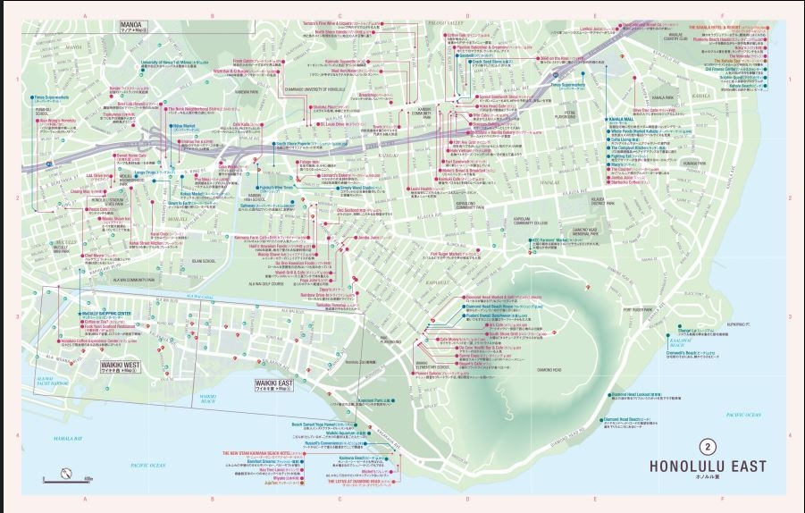 「オアフ島 街歩き詳細MAP」