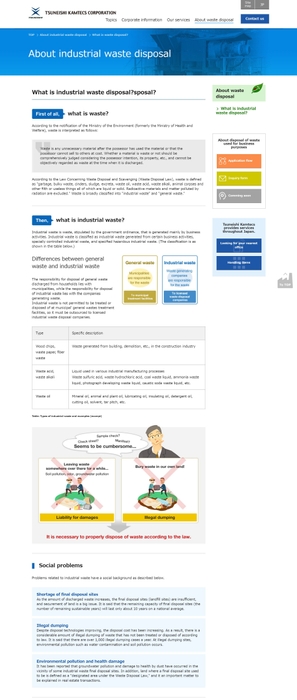 英語版サイトも構築(ツネイシカムテックス様)