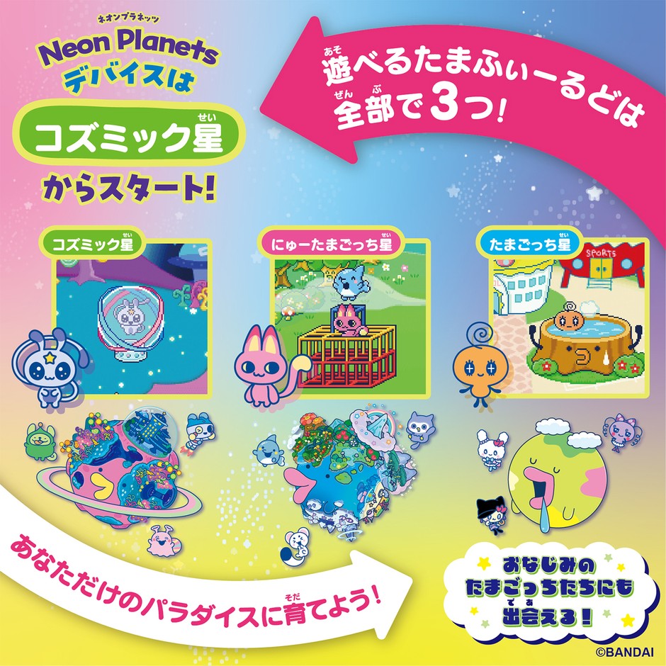 あそべる惑星は全部で3つ