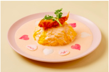 アピーチ ピンクオムライス ¥1,300-(税込)