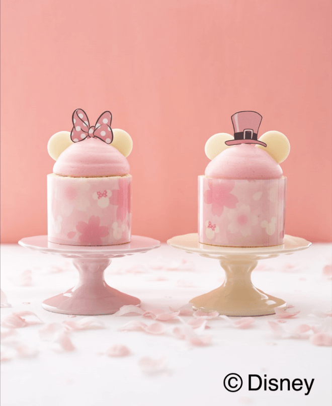 桜 ミッキーマウス＆ミニーマウス ケーキ