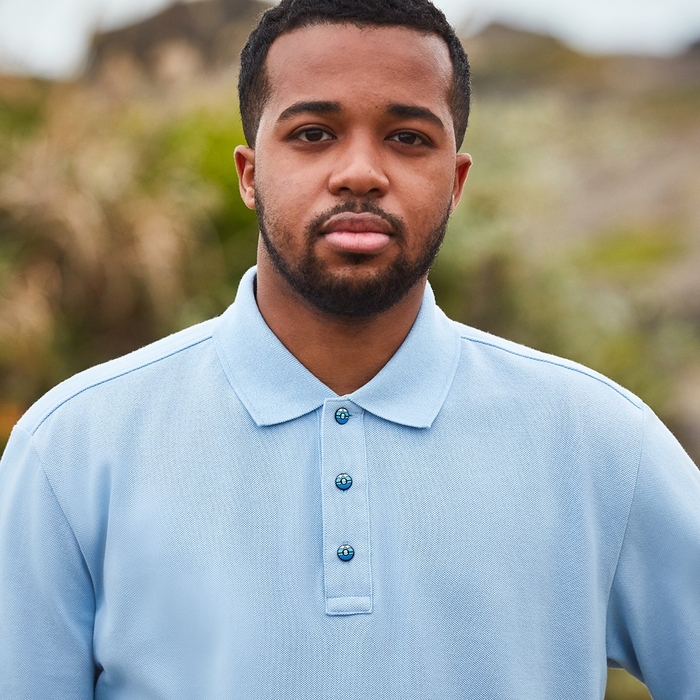 着用写真:ダイブボールボタン