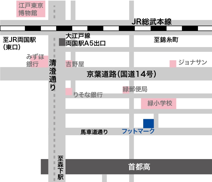 フットマーク本社地図