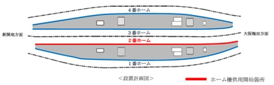 2020年10月10日（土）初発列車から、 神戸三宮駅2番ホームの可動式ホーム柵の供用を開始します