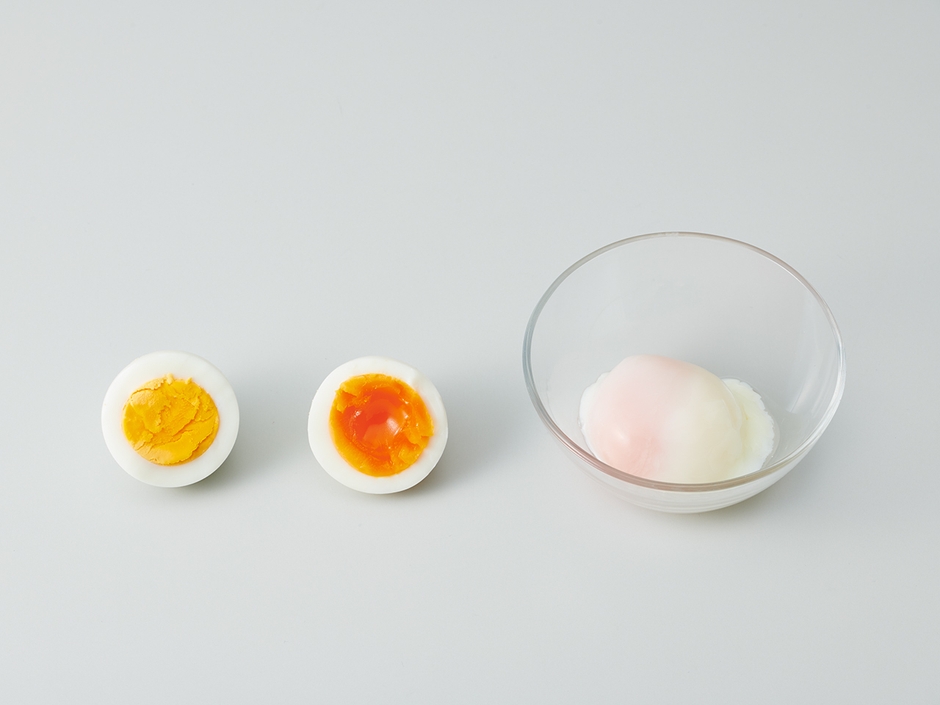 3つのゆで加減が楽しめる