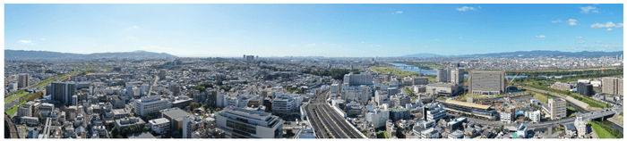 地上105m高層階からの眺望イメージ(2019年11月撮影)