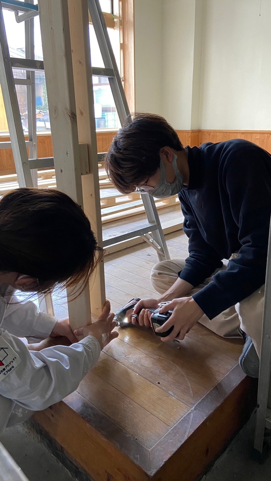 施工写真-05・フレーム施工の様子