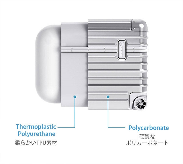 【miak  AirPods / Pro キャリーケース】外部衝撃に強く、AirPods に優しい二重構造