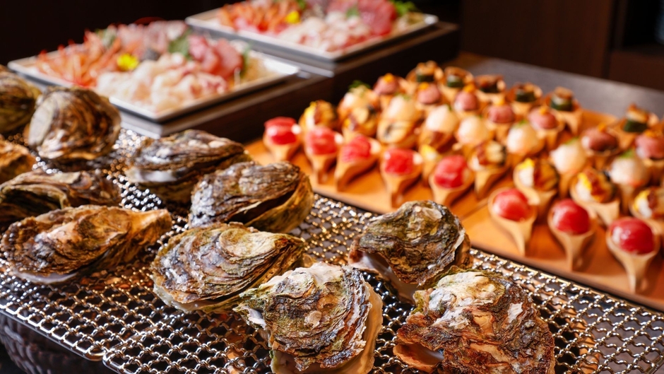 ミネラル豊富な岩ガキが食べ放題！