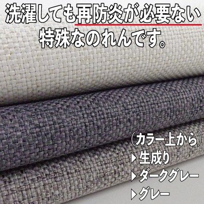 洗濯しても再防炎が必要ない特殊なのれんです。