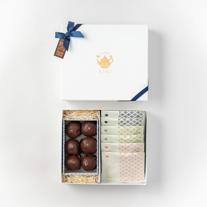 完熟南高梅のトリュフチョコレート6個+ティーバッグ6個