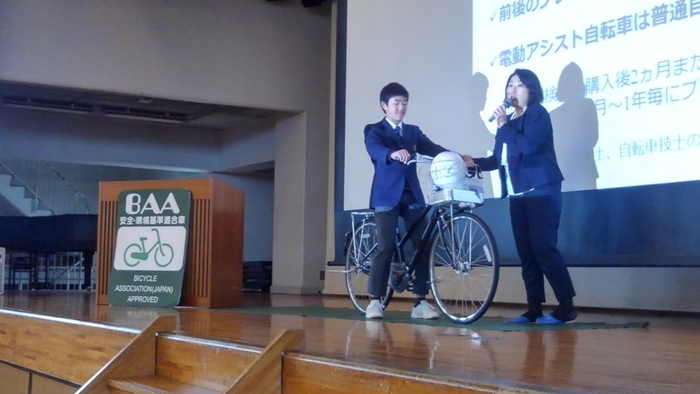 自転車の交通安全教室の様子2