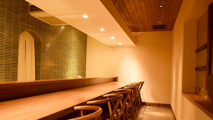 麺処むらじ祇園本店 広々としたカウンター席