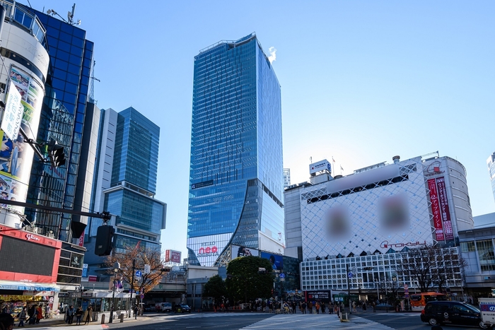 渋谷駅直結の複合施設、渋谷スクランブルスクエア（中央）