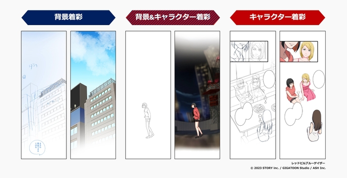 着彩工程イメージ:レッドピルブルーゲイザー