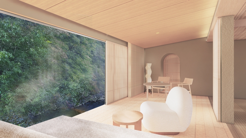 客室「瀬音・風香」リビング