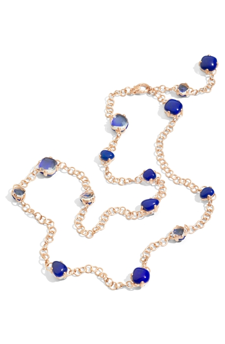 Capri_lapis, chalcedony and rock crystal nacklace