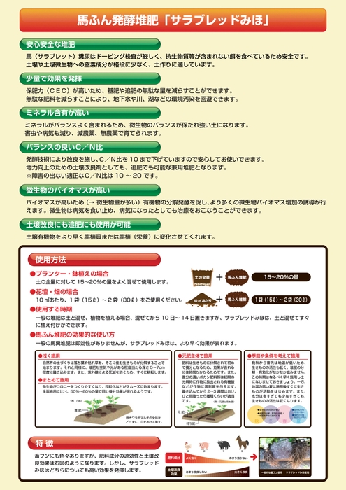 サラブレッドみほ　チラシ裏面