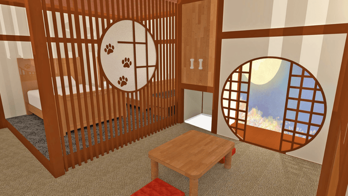 ペットと感じるわびさび 旅館リノベーションイメージ