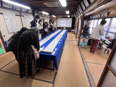 手漉き和紙鳥獣戯画展in小川町の様子