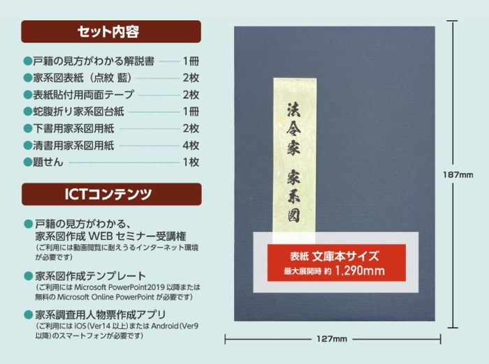 家系図作成キットのセット内容