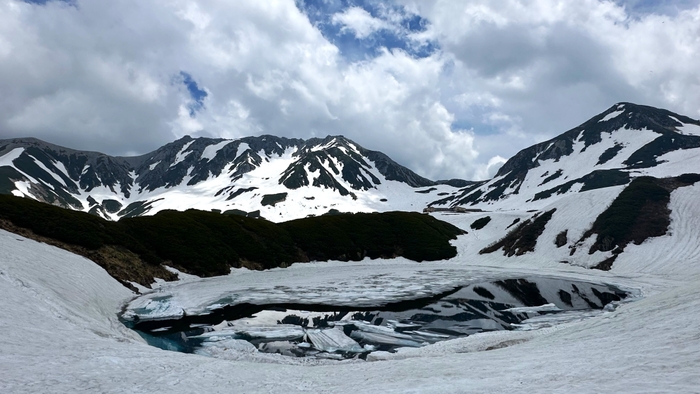 雪解けのみくりが池(2024年6月撮影)