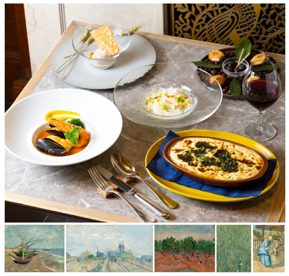 〈ゴッホ展スペシャルコラボメニュー　～ゴッホがつないだ芸術の饗宴～〉