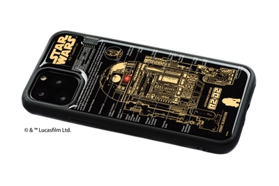 FLASH R2-D2(TM) 基板アート iPhone 11 Pro ケース黒 ななめ