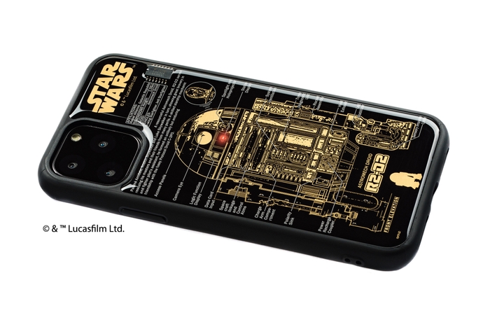 FLASH R2-D2(TM) 基板アート iPhone 11 Pro ケース黒　ななめ