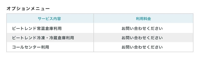 オプションメニュー