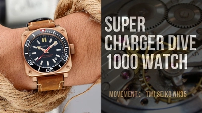 防水性強靭なプロスペックを備えファッション性に優れた、 超プロ！ダイバーズウォッチSuper Charger Dive 1000m  クラウドファンディングサイト「Makuake」にて 支援目標300％を達成！