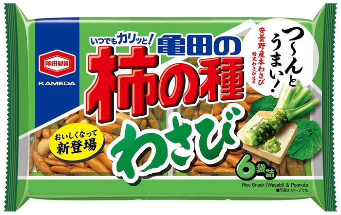 『173g 亀田の柿の種 わさび 6袋詰』